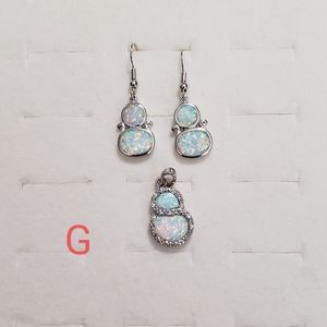 Fire Opal Snowman Set